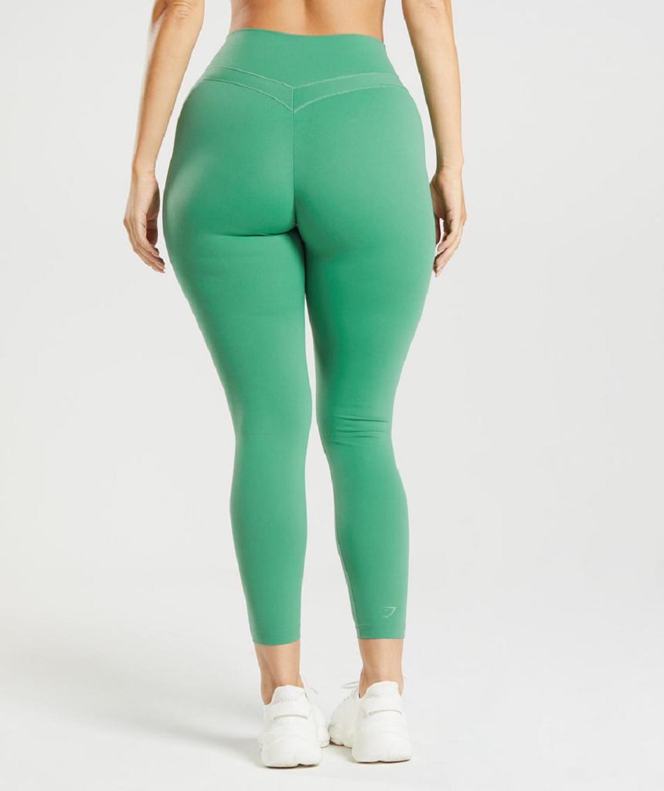 Legginsy Damskie Gymshark Whitney High Rise Zielone | PL 2244HAP